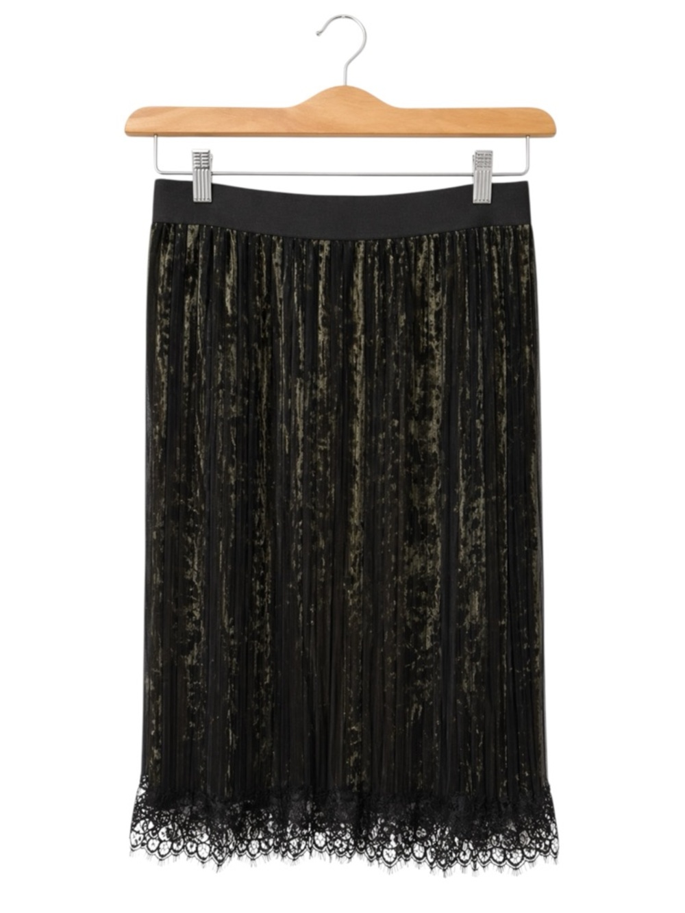 Green Velvet Skirt Dark Forest Fairy Grunge M Mesh Whimsigoth‎ Gobolincore